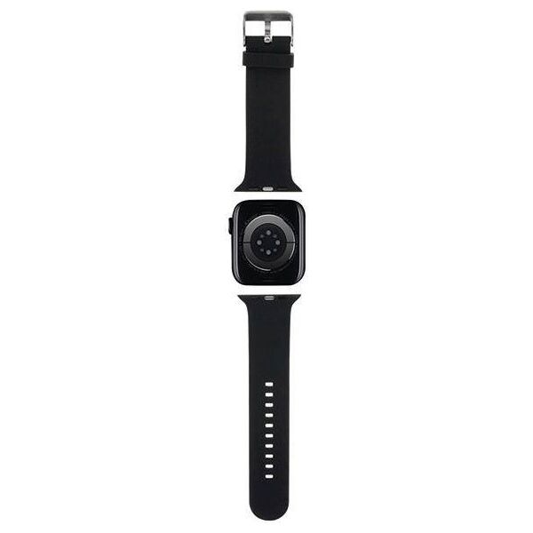 Strap for APPLE WATCH 4 / 5 / 6 / 7 / 8 / SE / ULTRA (42 / 44 / 45 / 49 MM) Karl Lagerfeld Strap 3D Rubber Karl Head (KLAWLSLKNK) black 3666339127381