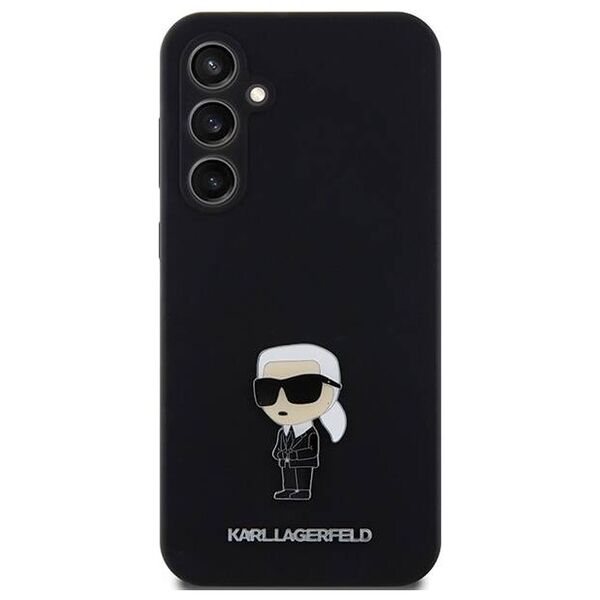 Original Case SAMSUNG GALAXY S23 FE Karl Lagerfeld Silicone Ikonik Metal Pin (KLHCS23FEMHKNPK) black 3666339218645