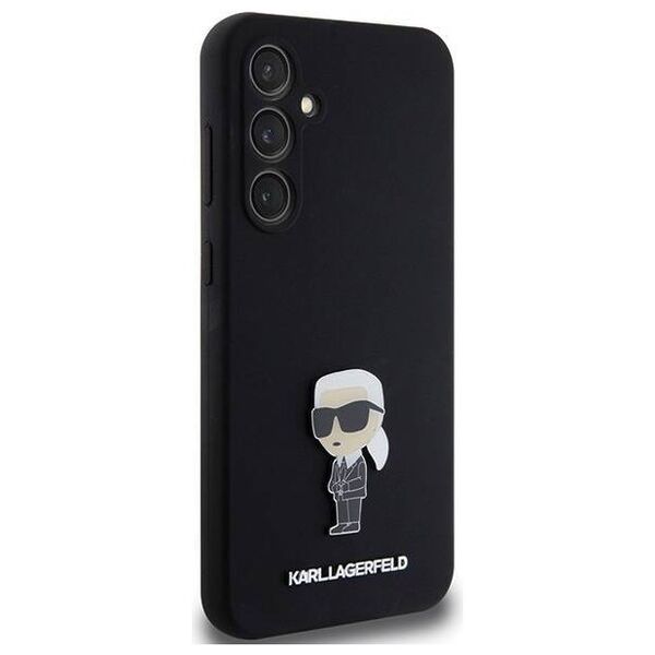 Original Case SAMSUNG GALAXY S23 FE Karl Lagerfeld Silicone Ikonik Metal Pin (KLHCS23FEMHKNPK) black 3666339218645