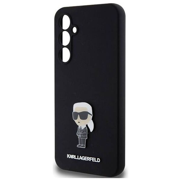 Original Case SAMSUNG GALAXY S23 FE Karl Lagerfeld Silicone Ikonik Metal Pin (KLHCS23FEMHKNPK) black 3666339218645