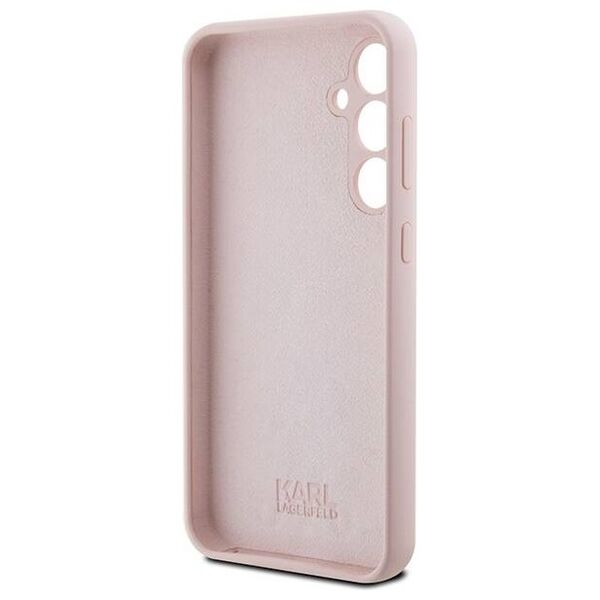 Original Case SAMSUNG GALAXY S23 FE Karl Lagerfeld Silicone Choupette Metal Pin (KLHCS23FESMHCNPP) pink 3666339218690