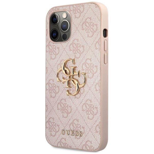 Original Case IPHONE 12/12 PRO 6, 1 "Guess Hardcase 4G Big Metal Logo GUHCP12M4GMGPI pink 3666339006839