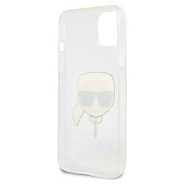 Original Case IPHONE 13 MINI Karl Lagerfeld Hardcase Glitter Karl`s Head (KLHCP13SKHTUGLS) silver 3666339027452