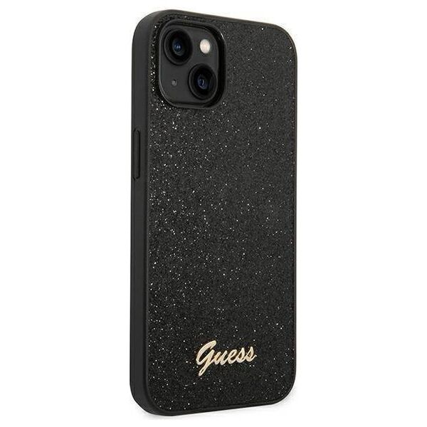 Original Case IPHONE 14 PLUS Guess Hard case Glitter Script black 3666339065133