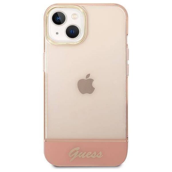 Original Case IPHONE 14 PLUS Guess Hardcase Translucent pink 3666339088354