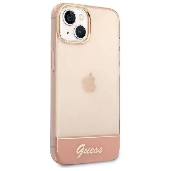 Original Case IPHONE 14 PLUS Guess Hardcase Translucent pink 3666339088354