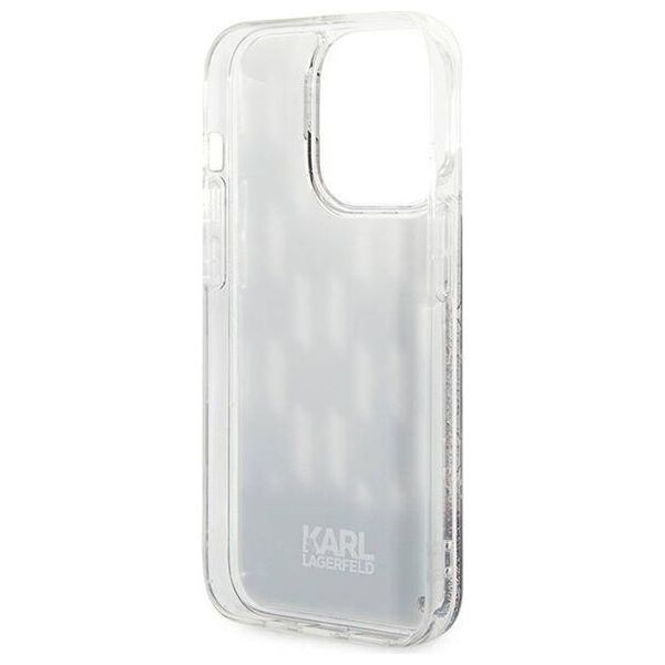 Original Case IPHONE 14 PRO Karl Lagerfeld Hardcase Liquid Glitter Monogram (KLHCP14LLMNMK) black 3666339076252