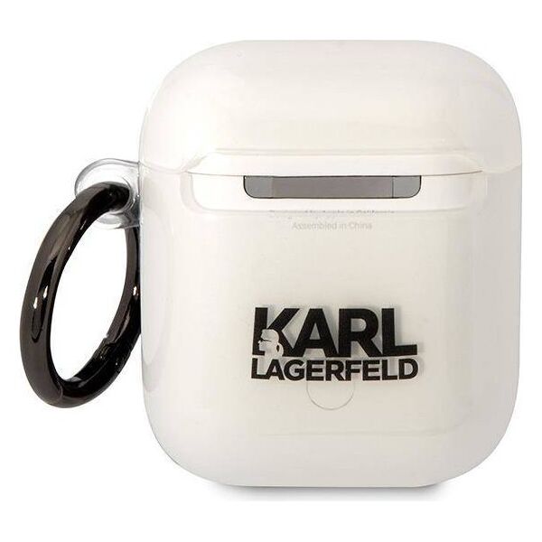 Original Case APPLE AIRPODS Karl Lagerfeld Karl`s Head (KLA2HNIKTCT) transparent 3666339087982