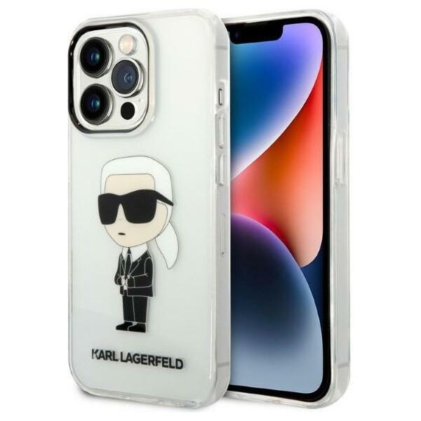 Karl Lagerfeld case for iPhone 14 Pro Max 6,7&quot; KLHCP14XHNIKTCT transparent hardcase Ikonik Karl Lagerfeld 3666339087111