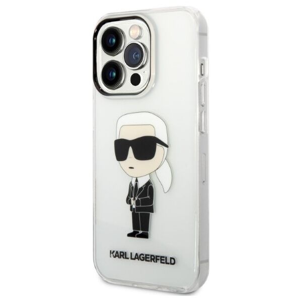 Karl Lagerfeld case for iPhone 14 Pro Max 6,7&quot; KLHCP14XHNIKTCT transparent hardcase Ikonik Karl Lagerfeld 3666339087111