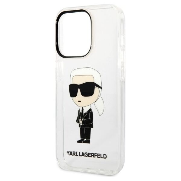 Karl Lagerfeld case for iPhone 14 Pro Max 6,7&quot; KLHCP14XHNIKTCT transparent hardcase Ikonik Karl Lagerfeld 3666339087111