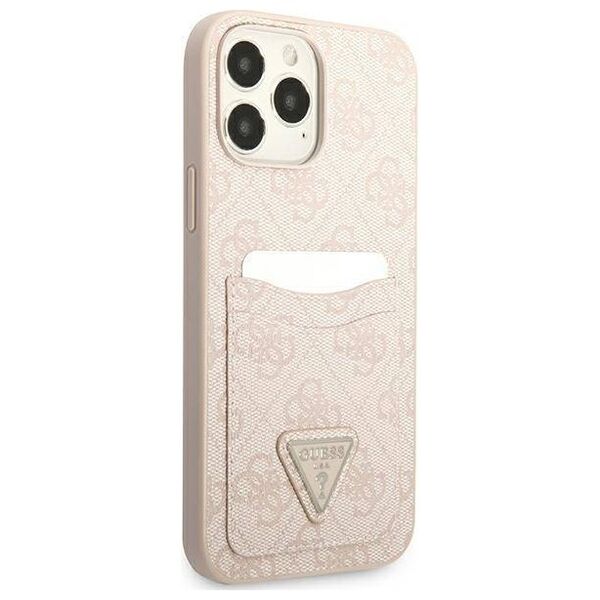 Case IPHONE 13 PRO Guess Hardcase 4G Triangle Logo Cardslot (GUHCP13LP4TPP) pink 3666339047740