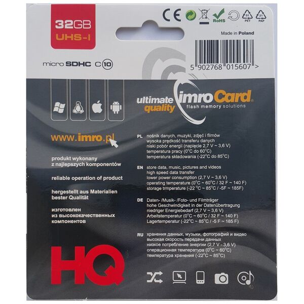 Imro MicroSD 32GB cl.10 | UHS-I 5902768015607
