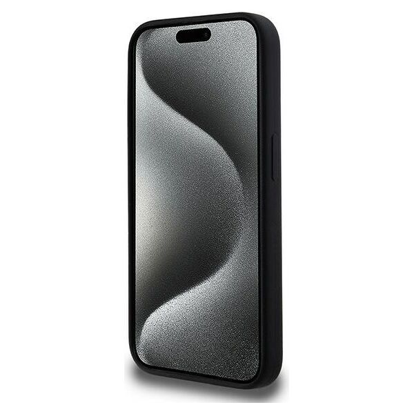 Karl Lagerfeld case for iPhone 15 Pro 6,1&quot; KLHMP15LSKCHPPLK black HC Magsafe silicone sil double heads print 3666339256722