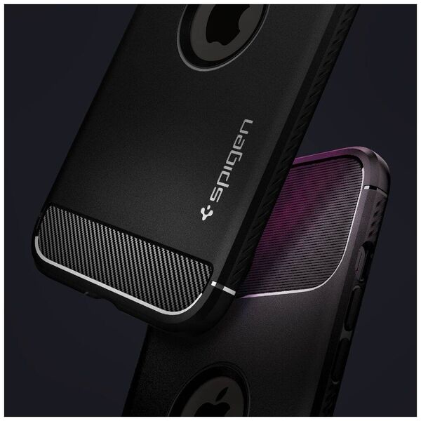 Case IPHONE 12 / 12 PRO Spigen Rugged Armor Matte black 8809710756489