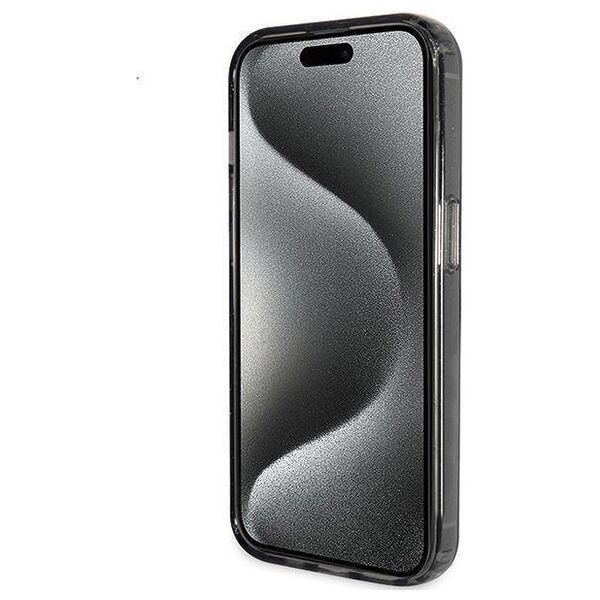 Original Case APPLE IPHONE 15 Guess Hardcase Ring Stand Script Glitter MagSafe (GUHMP15SHRSGSK) black 3666339156329