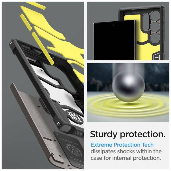 Case SAMSUNG GALAXY S24 ULTRA Spigen Tough Armor Gunmeta gray 8809971221863