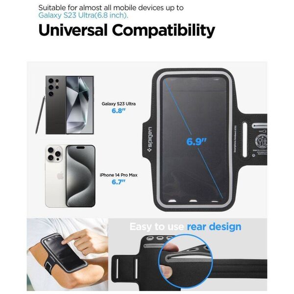 Case Spigen A703 Dyanmic Shield ArmBand black 8809971220767