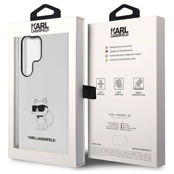 Original Case SAMSUNG GALAXY S23 ULTRA Karl Lagerfeld Hardcase Ikonik Choupette (KLHCS23LHNCHTCT) transparent 3666339117726