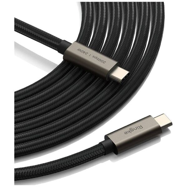 Cable PD 240W 1m USB-C - USB-C Ringke USB 3.2 GEN 2X2 black 8809961785061