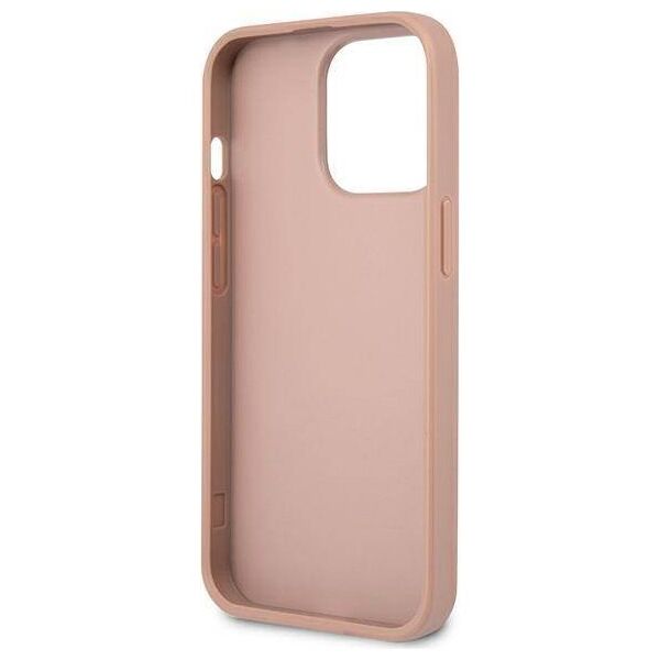 Original Case IPHONE 13 PRO Guess Hardcase Saffianotriangle Logo (GUHCP13LPSATLP) pink 3666339040413