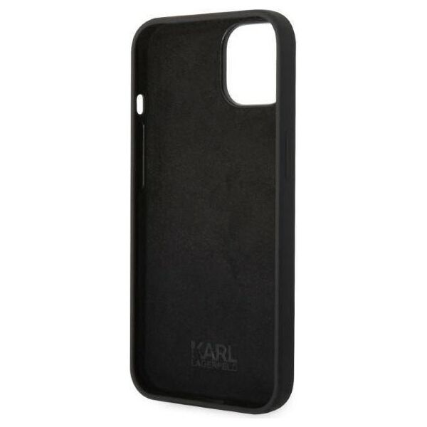 Original Case IPHONE 14 PLUS Karl Lagerfeld Hardcase Silicone RSG (KLHCP14MSRSGRCK) black 3666339085810