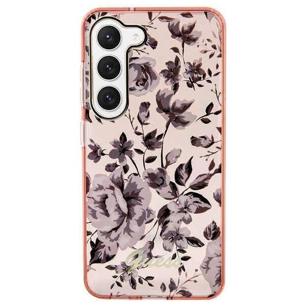 Original Case SAMSUNG GALAXY S23+ Guess Flower Collection (GUHCS23MHCFWSP) pink 3666339117238