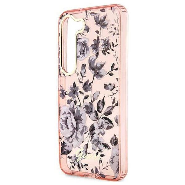 Original Case SAMSUNG GALAXY S23+ Guess Flower Collection (GUHCS23MHCFWSP) pink 3666339117238