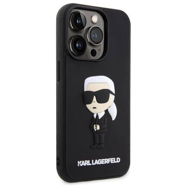 Original Case IPHONE 14 PRO Karl Lagerfeld Hardcase Rubber Ikonik 3D (KLHCP14L3DRKINK) black 3666339122645