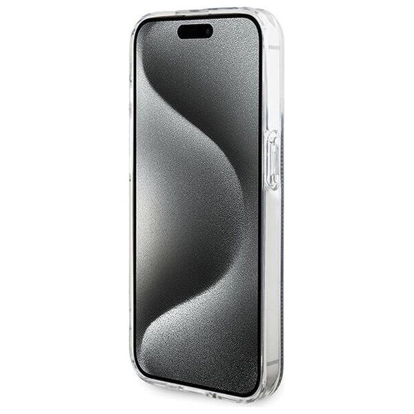 Original Case APPLE IPHONE 15 PRO Guess Hardcase IML 4G Gold Stripe (GUHCP15LH4PSEGK) black 3666339222703