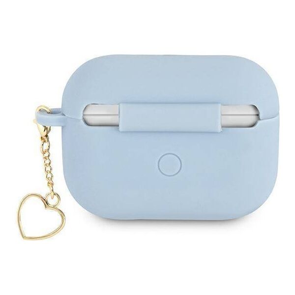 Original Case APPLE AIRPODS PRO Guess Silicone Charm Heart Collection (GUAPLSCHSB) blue 3666339039042