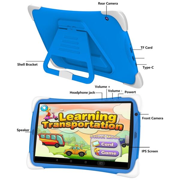 Kids tablet 10" No brand AT10K, Blue - 13106 έως 12 άτοκες Δόσεις