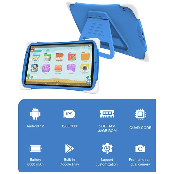 Kids tablet 10" No brand AT10K, Blue - 13106 έως 12 άτοκες Δόσεις