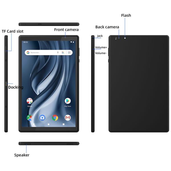 Tablet 10" No brand P63, Black - 13112 έως 12 άτοκες Δόσεις