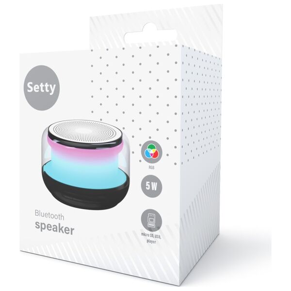Setty speaker round RGB GB-700 black 5900495094261