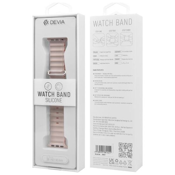 Devia strap Deluxe Sport6 for Apple Watch 42mm/ 44mm/ 45mm/ 49mm starlight orange 6938595381676