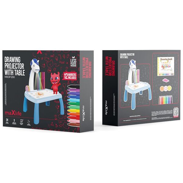 Maxlife projector with drawing table MXDP-200 blue 5907457737020
