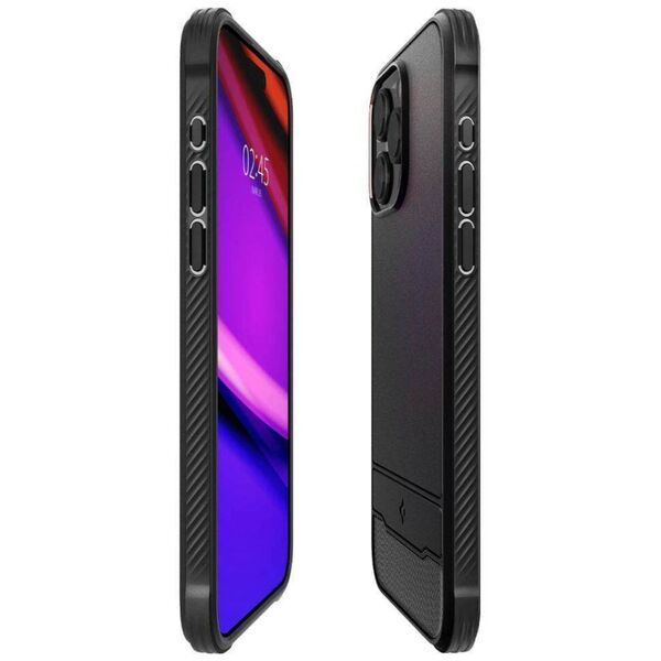 Case APPLE IPHONE 15 PRO MAX Spigen Rugged Armor MagSafe Matte black 8809896749107