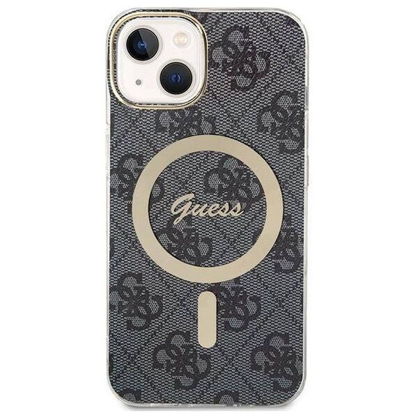 Original Case APPLE IPHONE 15 Guess Hardcase IML 4G MagSafe black 3666339194543