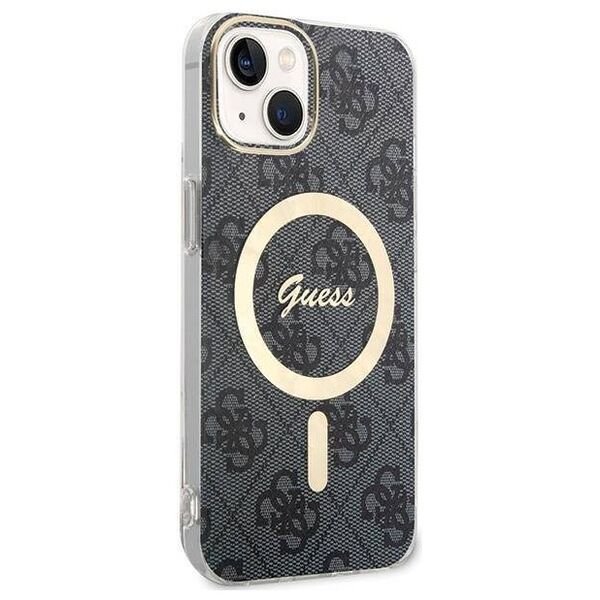 Original Case APPLE IPHONE 15 Guess Hardcase IML 4G MagSafe black 3666339194543