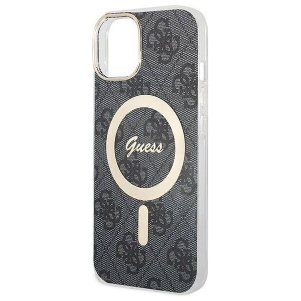Original Case APPLE IPHONE 15 Guess Hardcase IML 4G MagSafe black 3666339194543