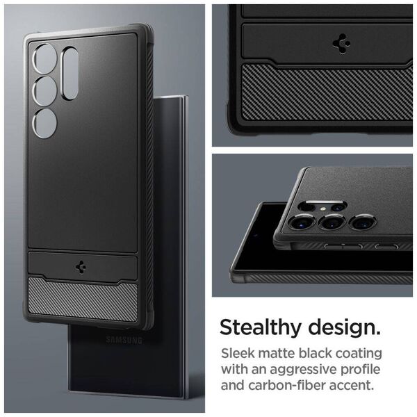 Case SAMSUNG GALAXY S24 ULTRA Spigen Rugged Armor Matte black 8809971221719