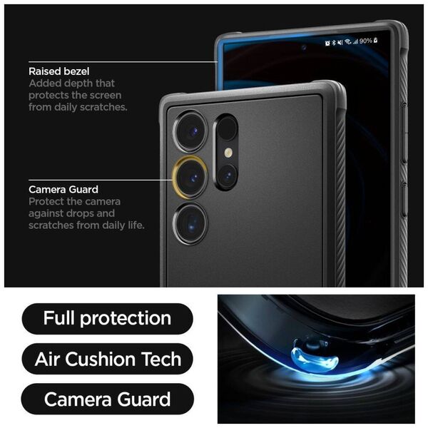 Case SAMSUNG GALAXY S24 ULTRA Spigen Rugged Armor Matte black 8809971221719