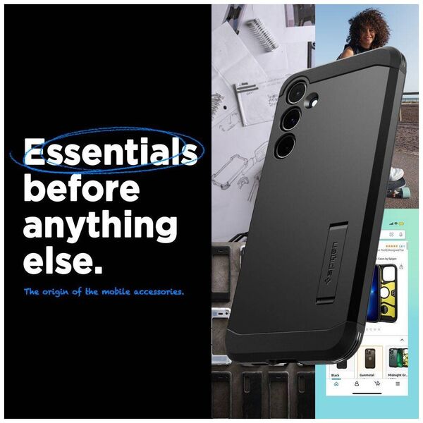 Case SAMSUNG GALAXY A55 5G Spigen Tough Armor black 8809971224437