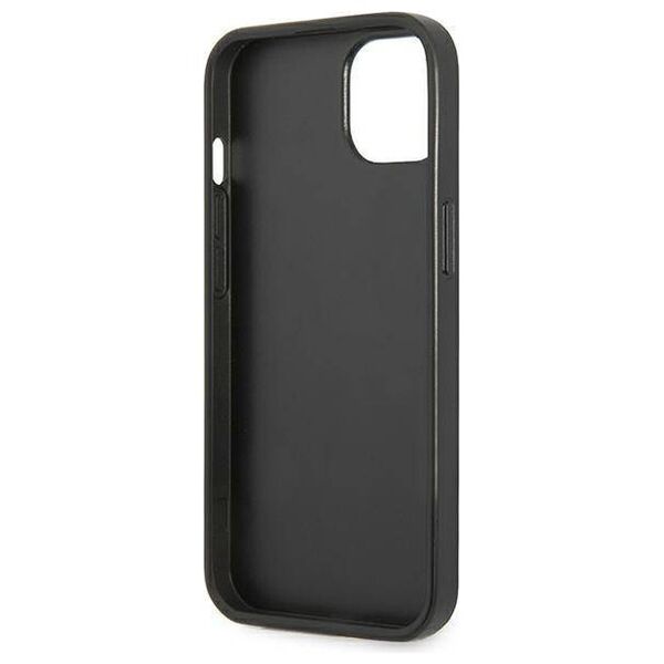 Original Case IPHONE 14 PLUS Guess Hardcase Saffianotriangle Logo (GUHCP14MPSATLK) black 3666339065379