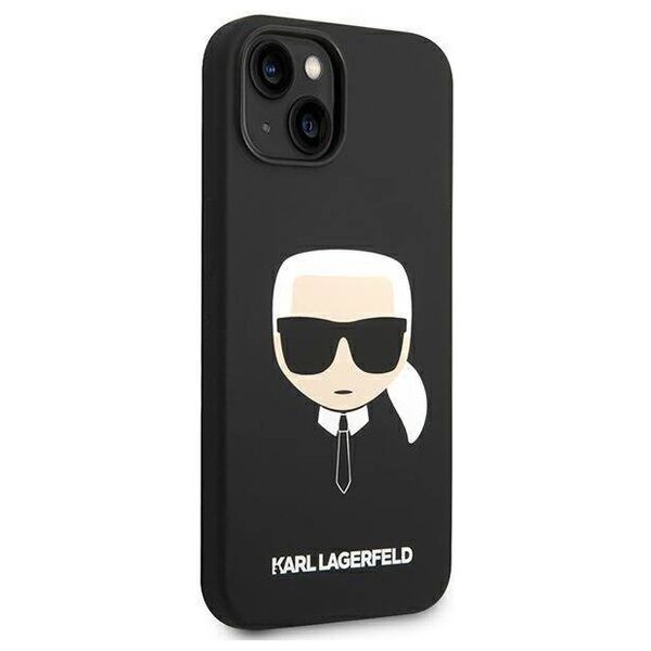 Original Case IPHONE 14 PLUS Karl Lagerfeld Harcase Silicone Karl's Head Magsafe (KLHMP14MSLKHBK) black 3666339078003
