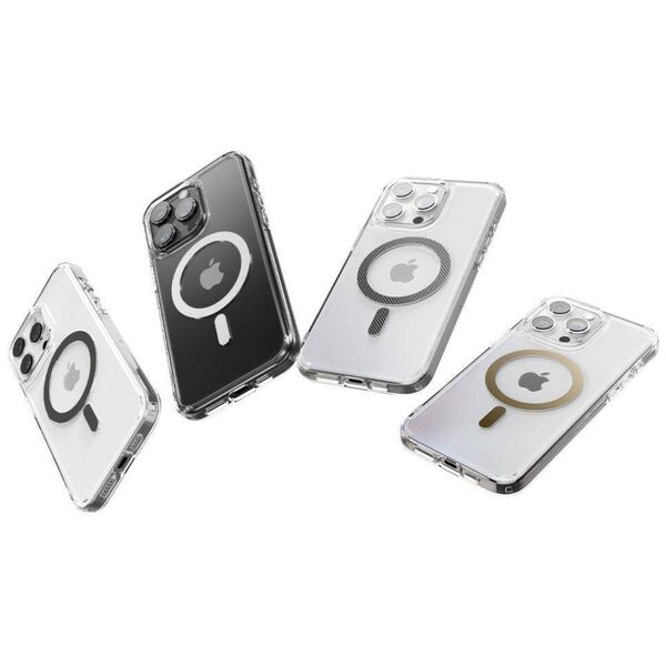 Case APPLE IPHONE 15 PRO MAX Spigen Ultra Hybrid Mag MagSafe Gold transparent 8809896749282