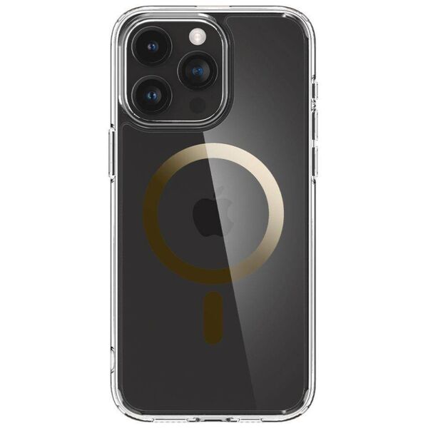 Case APPLE IPHONE 15 PRO MAX Spigen Ultra Hybrid Mag MagSafe Gold transparent 8809896749282