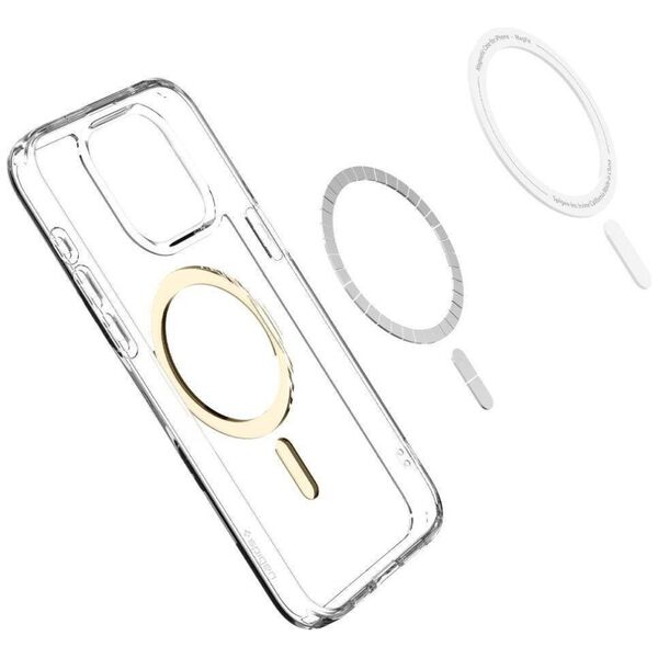Case APPLE IPHONE 15 PRO MAX Spigen Ultra Hybrid Mag MagSafe Gold transparent 8809896749282