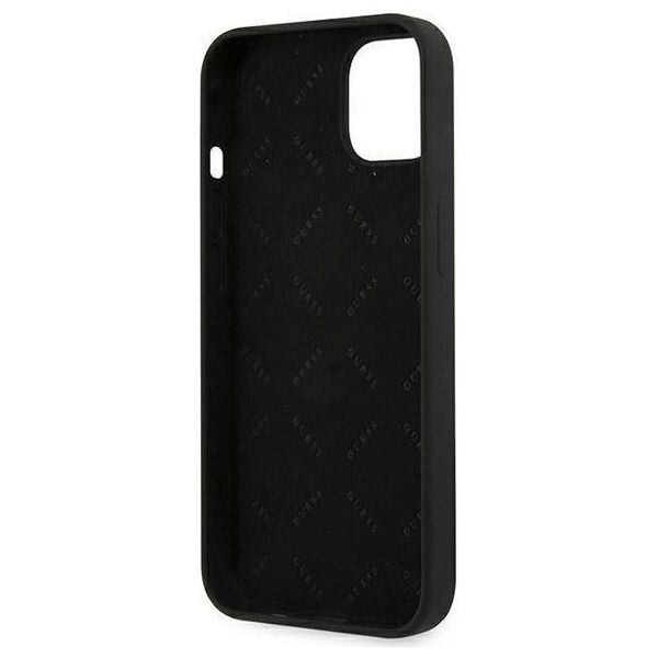 Original Case IPHONE 13 MINI Guess Hard Case Silicone 4G Logo (GUHCP13SLS4GGBK) black 3666339024239